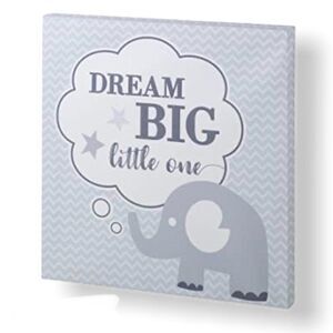 Dream Big Elephant Nursery Canvas